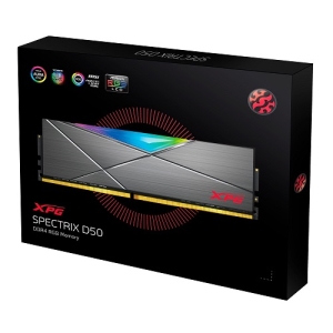 XPG RAM SPECTRIX D50 8G DIMM DD  R4-3200 MHZ GRIS RGB XMP TITANIO - Código: AX4U32008G16A-ST5 | Compra en Guadalajara