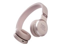 JBL LIVE 460NC - Auriculares con diadema con micro - en oreja - Bluetooth - inalámbrico cableado - cancelación de sonido activo - conector de 35 mm - rosa - JBL