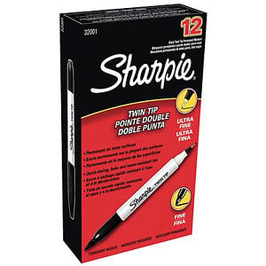 MARCADOR SHARPIE TWIN TIP PERM NEGRO C/12 PZ MATOFISHARPIE32001 - Código: MATOFISHARPIE32001 | Compra en Guadalajara