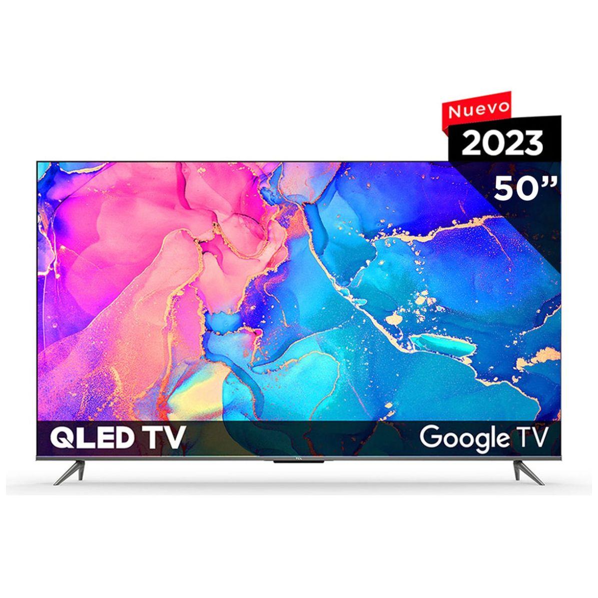 QLED 4K TCL 50" SMART TV | Google Tv | Hands Free Voice Control | DiseÃ±o Slim sin bordes | Sonido AtmosfÃ©rico Envolvente - 50T554
