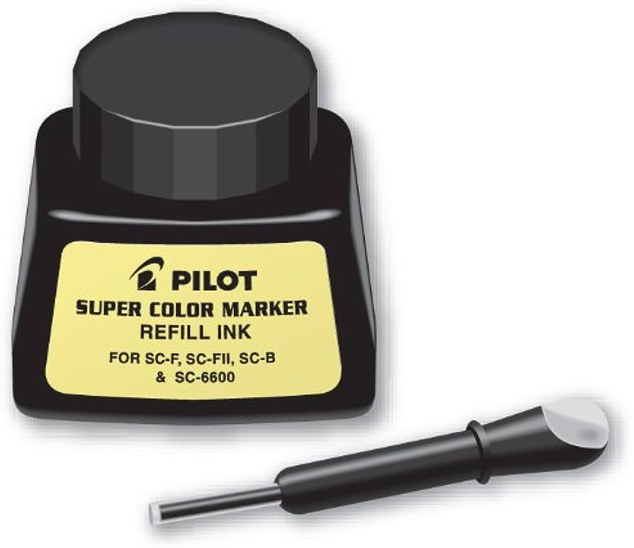 Tinta de repuesto SC-RF Pilot para marca Para marcadores permanentes SCB y Jumbo (PIIL-MAR-43200 y PIIL-MAR-44400), económica botella de respuesto de 30 ml, incluye gotero, tinta permanente.                                                                                                           dor, color azul, botella de 30 ml        - PILOT