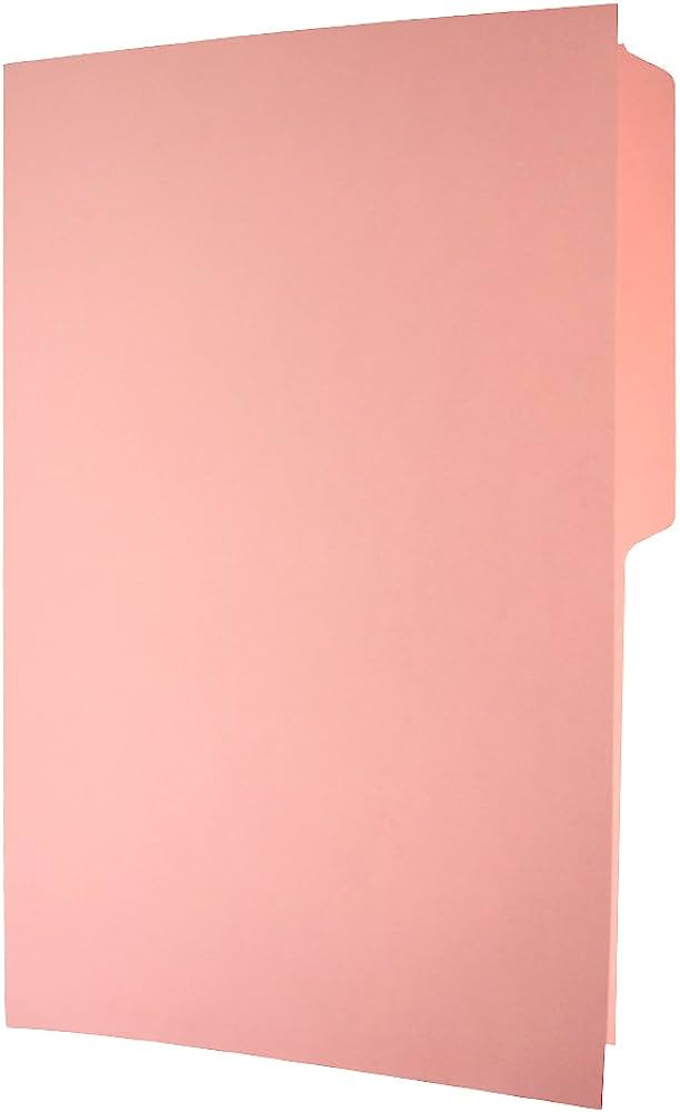 Folder manila Oxford oficio color rosa c Papel manila color stock de 9 pts., pre-suajado superior y lateral para broche de 8 cm, dobleces adicionales para expansión de hasta 2 cm, caja con 100 piezas.                                                                                                 eja 1/2 caja con 100 pzas                - PENDAFLEX