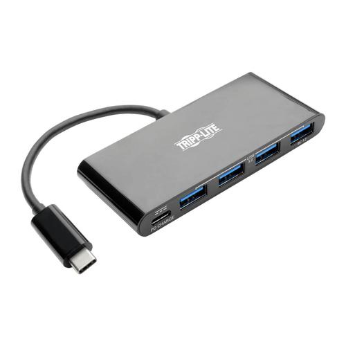 HUB USB 3.1 4 PUERTOS 4X USB-A thunderbolt-3-carga-pd-negro UPC 0037332209214 - U460-004-4AB-C