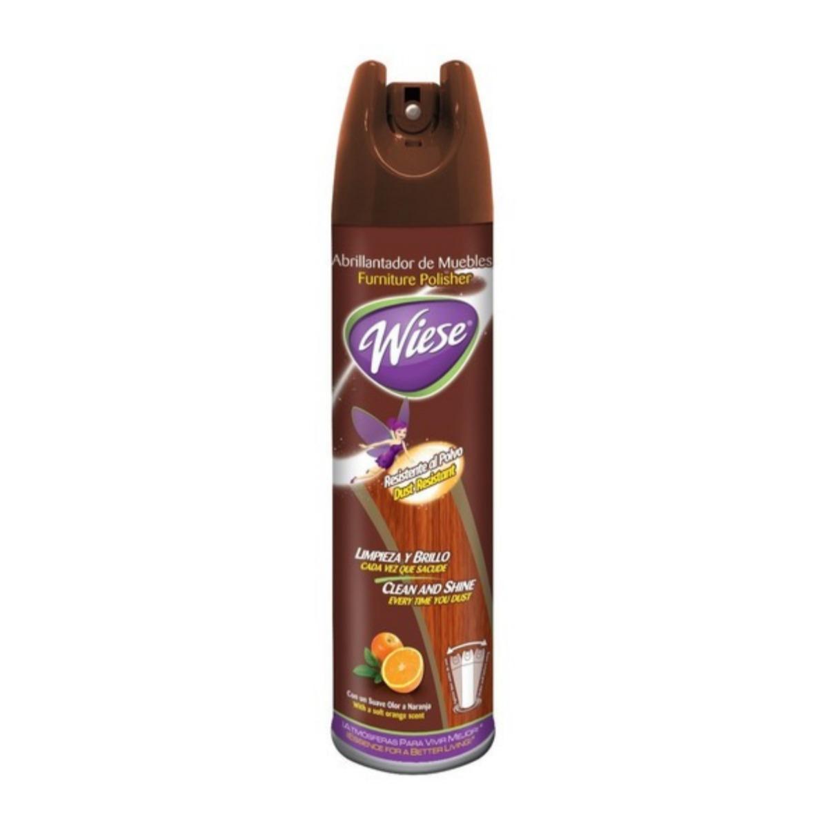 Abrillantador de madera Wiese 400 ml/323 Abrillantador de muebles en aerosol ideal para la limpieza, proteccion y brillo de los muebles. Fragancia a naranja.                                                                                                                                            gr.                                      - WIESE