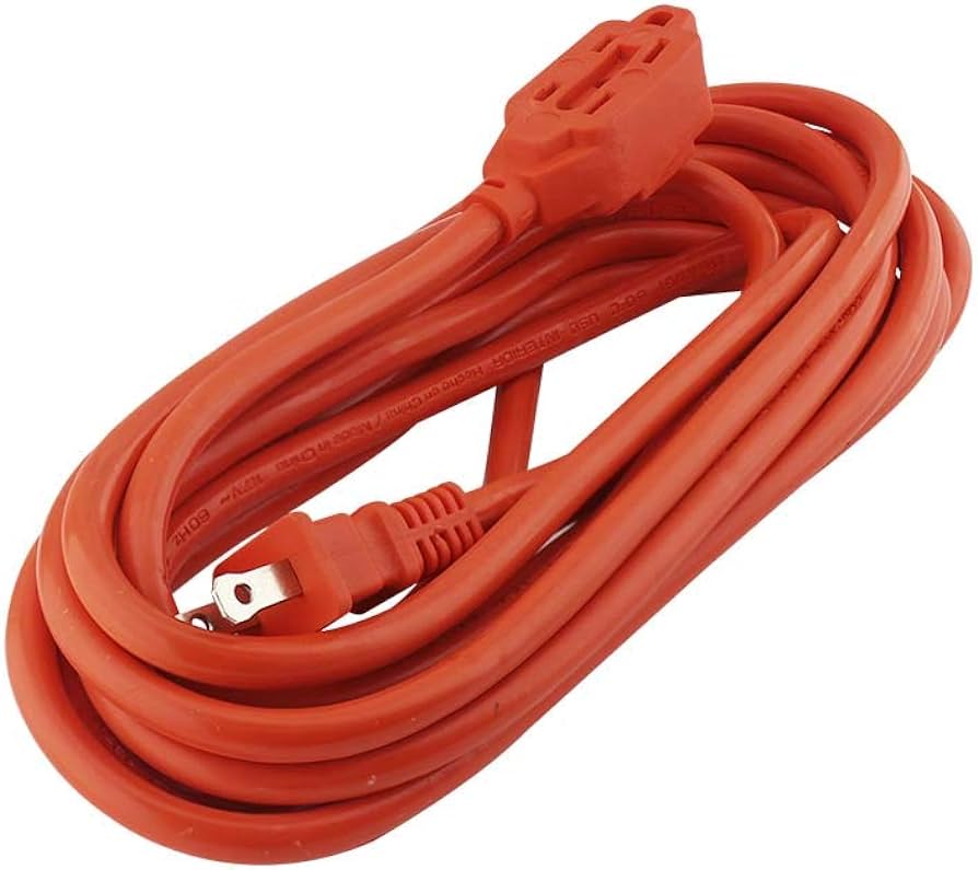 Extensión de uso rudo Santul 8 m naranja Clavija y contactos reforzados 3 contactos polarizados recubrimiento de pvc  para uso rudo o en interiores                                                                                                                                                       2x16 AWG                                - SANTUL