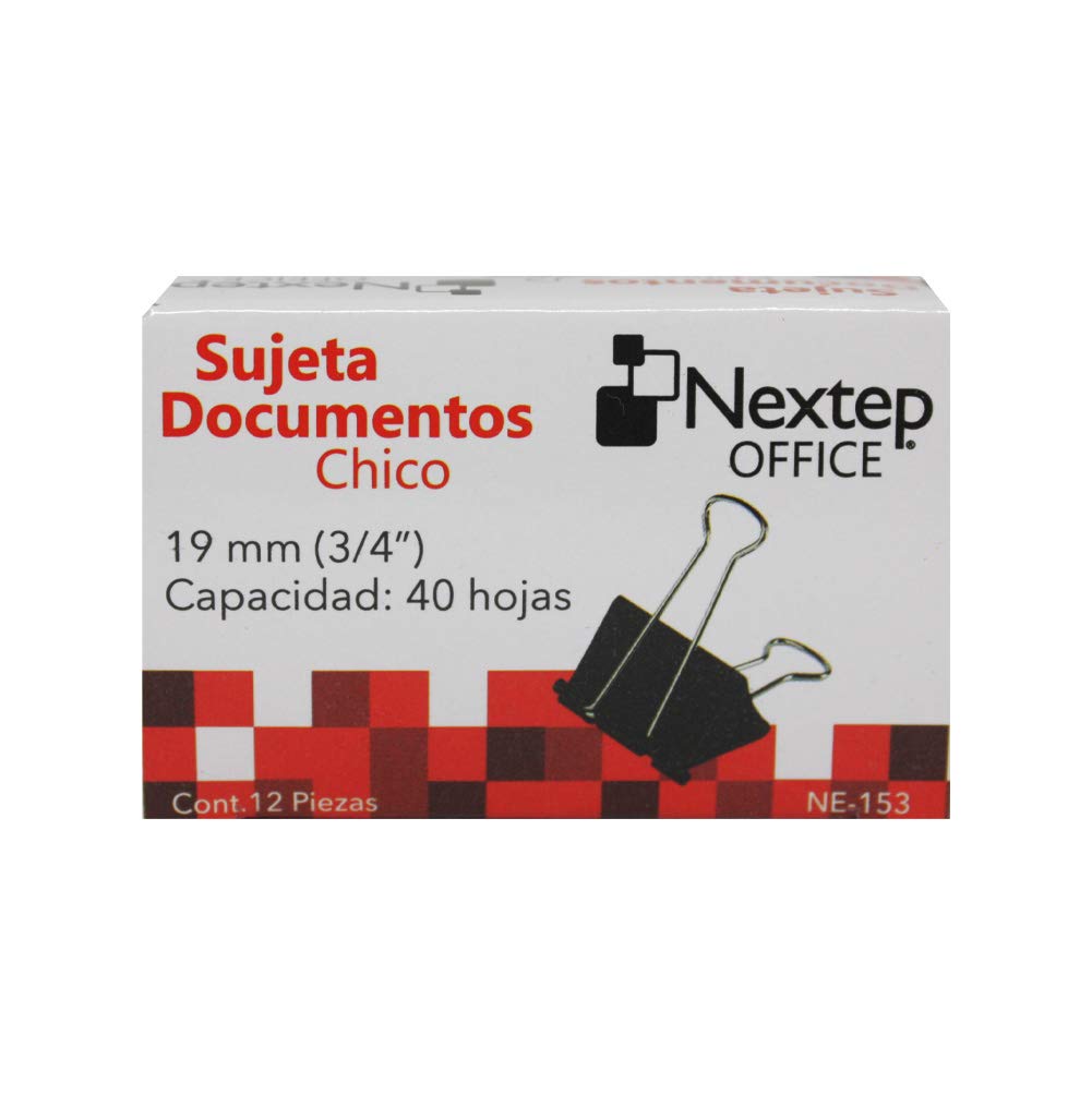 SUJETA DOCUMENTOS NEXTEP CHICO 19MM 3/4 12 PZAS  - Código: MATOFISUJETADOCNEX | Compra en Guadalajara