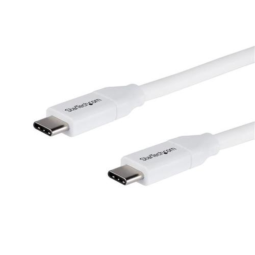 CABLE DE 2M USB-C A USB TIPO C CON PD 5A USB 2.0 BLANCO UPC 0065030879736 - USB2C5C2MW