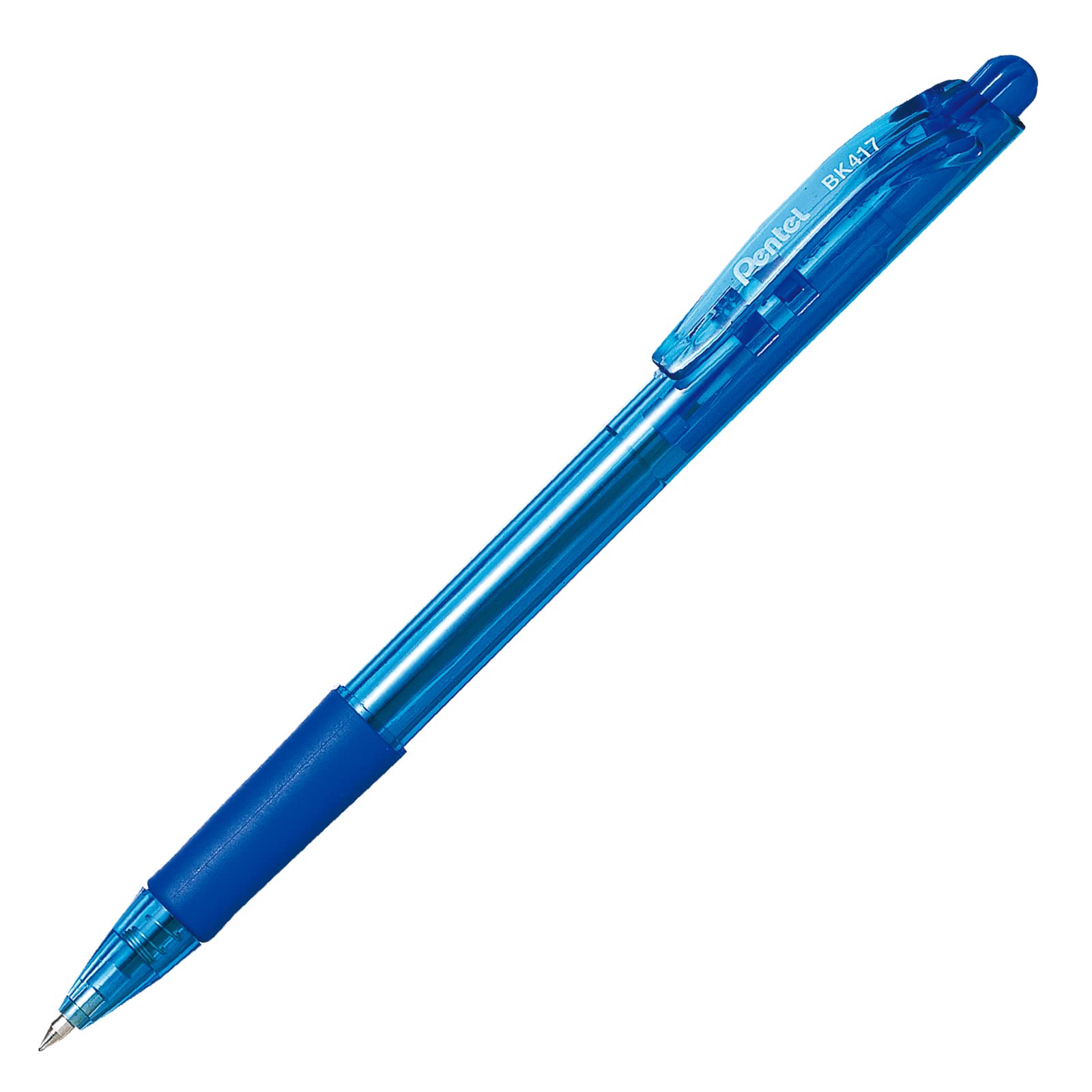 Bolígrafo Pentel wow retráctil,  punto f Bolígrafo Pentel wow retráctil color azul, punta metálica de 0.7 mm, tinta de aceite, con agarre de caucho para una escritura mas cómoda, el cuerpo indica el color de la tinta                                                                                 ino 0.7 mm, color azul, 1 pieza          - PENTEL