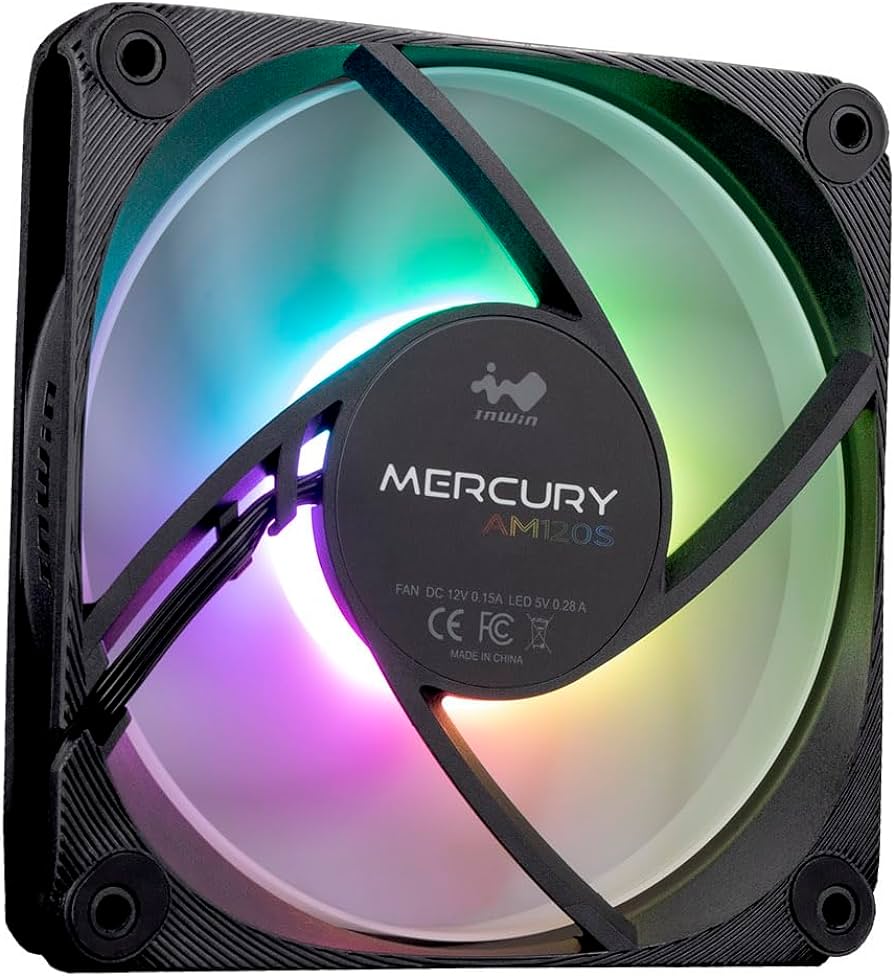 KIT DE VENTILADOR IN WIN MERCURY AM120 5V RGB MERCURY TRIPLE PACK MERCURY AM120S - Código: MERCURY AM120S | Compra en Guadalajara