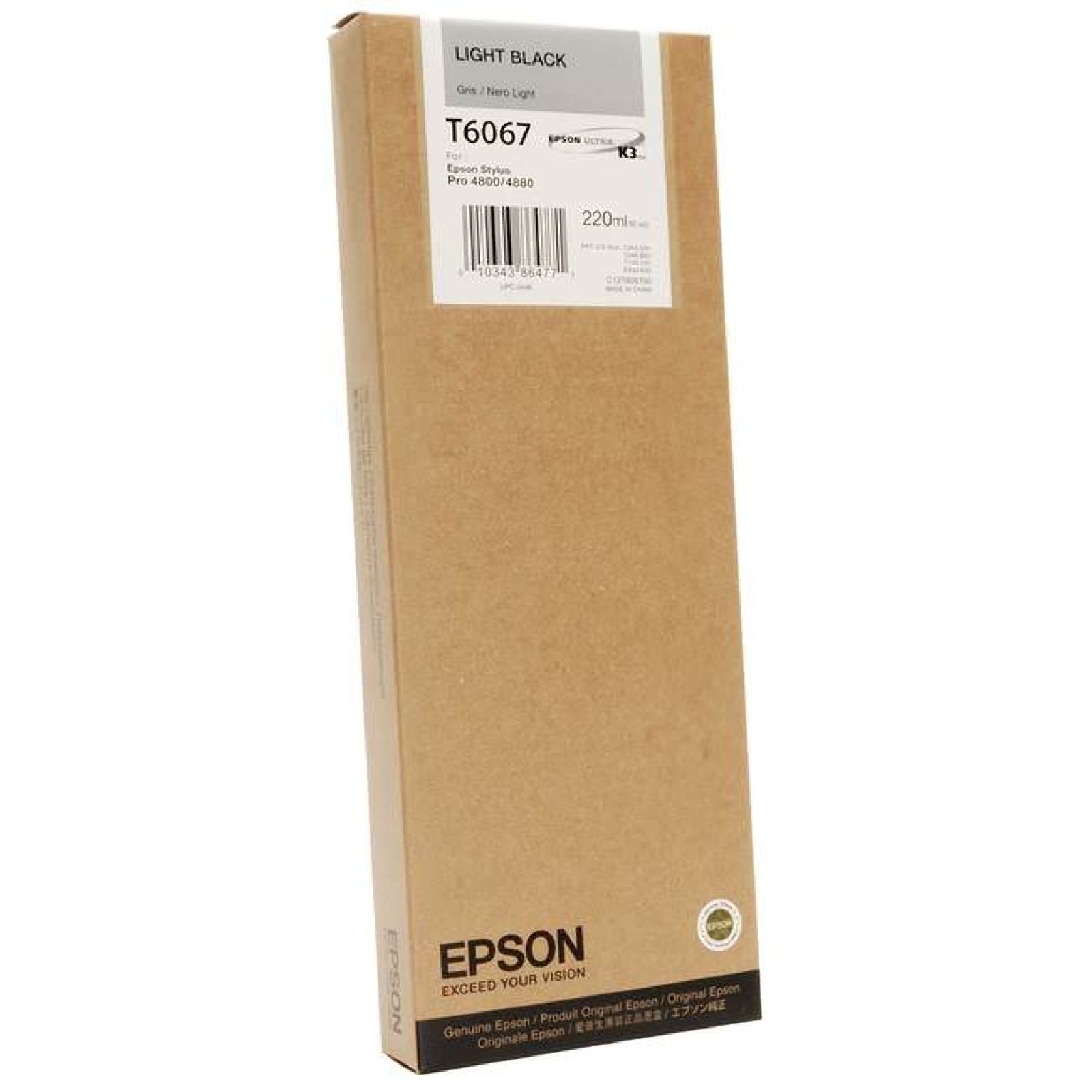 TINTA NEGRA LIGHT STYLUS PRO  800 4800 / 4880 220 ML - EPSON