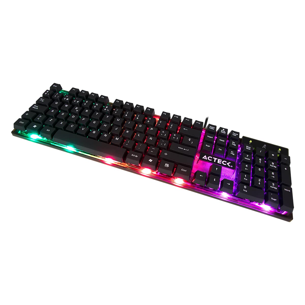 TECLADO ACTECK AUREAN TA477G ALAMBRICO USB/ RGB/ NEG AC-936743 - ACTECK