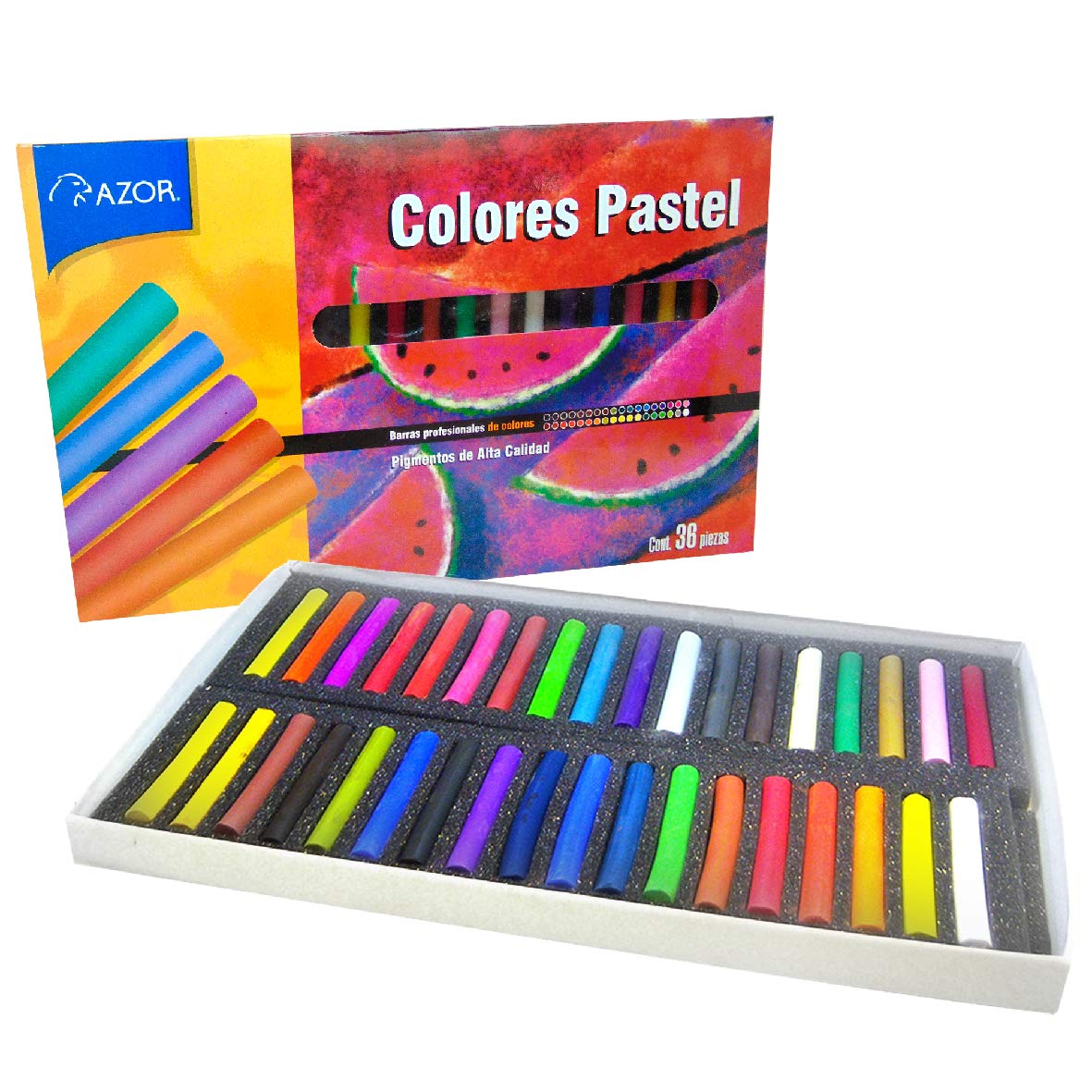 Colores pastel seco Stafford colores sur Colores pastel seco, no tóxicos, de textura suave, cuenta con gran variedad de colores que al mezclarlos logran extraordinarias combinaciones.                                                                                                                  tidos caja con 36 pzas                   - 309.DAD0502