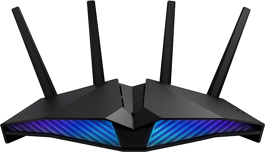 ROUTER ASUS AX5400 5GHZ DOBLE BANDA 5400MBPS WIFI6 80211AX 160MHZ AURA RGB RT AX82U - ASUS