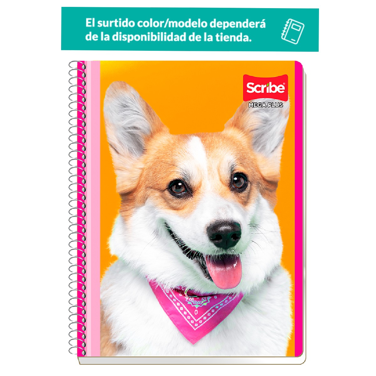 Cuaderno Scribe profesional mega plus bl Espiral sencillo, pasta semi rígida, 100 hojas, diferentes diseños                                                                                                                                                                                              anco, con 100 hojas                      - SCRIBE