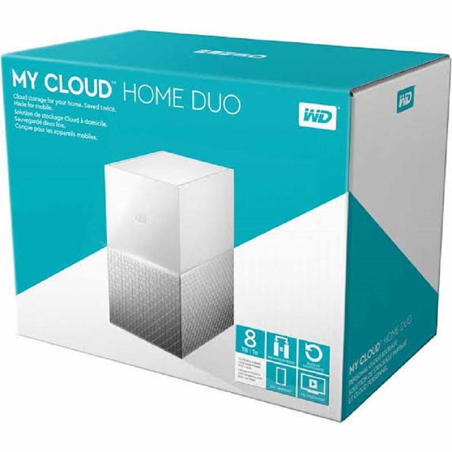 DISCO DURO EXTERNO WD MY CLOUD HOME DUO 8TB 3.5 ESCRITORIO ETHERNET 2USB3.0 EXP BLANCO WINDOWS MAC RAID BACKUP ENCRIPTACION - WD