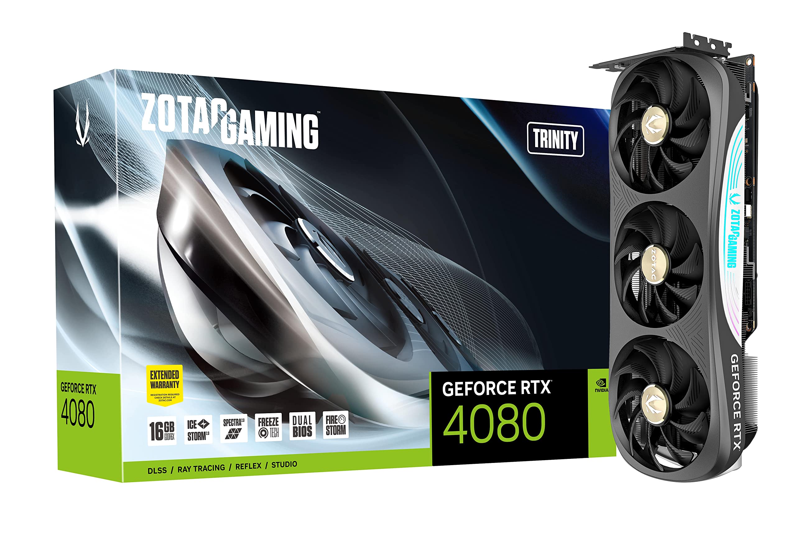 GPU ZOTAC GAMING GEFORCE RTX 4080 TRINITY 16G GDDR6X ZT-D40810D-10P. - ZT-D40810D-10P.