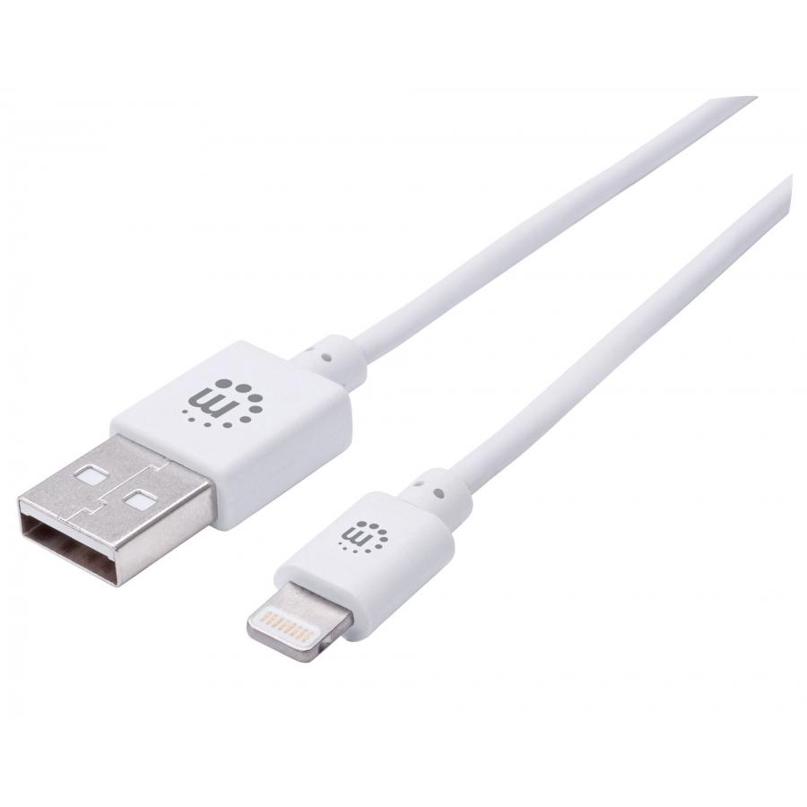 390866 CABLE MAHATTAN ILYNK LIGHTNING A USB 8P A USB BLANCO 3.0M