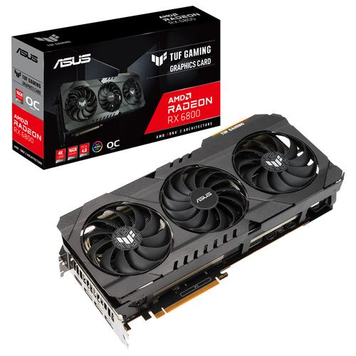 ASUS TUF-RX6800-O16G-GAMING - Tarjeta gráfica - Radeon RX 6800 - 16 GB GDDR6 - PCIe 40 - HDMI 3 x DisplayPort - ROG