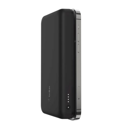 Belkin - Cargador inalámbrico - 10000 mAh - 18 vatios - Fast Charge - 2 conectores de salida USB magnética 24 pin USB-C - en el cable USB-C - negro - para Apple iPhone 12 12 mini 12 Pro 12 Pro Max - BELKIN