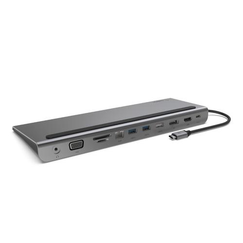 Belkin CONNECT 11-in-1 - Soporte multipuerto - USB-C - VGA HDMI DP - 1GbE - BELKIN