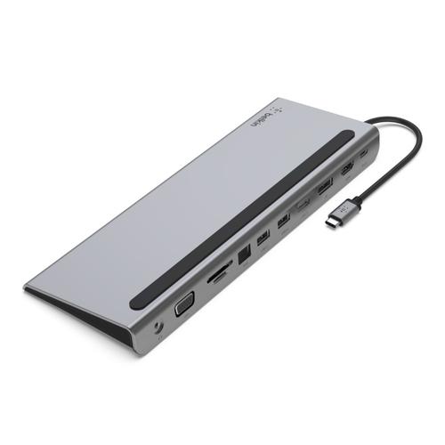 Belkin CONNECT 11-in-1 - Soporte multipuerto - USB-C - VGA HDMI DP - 1GbE - BELKIN