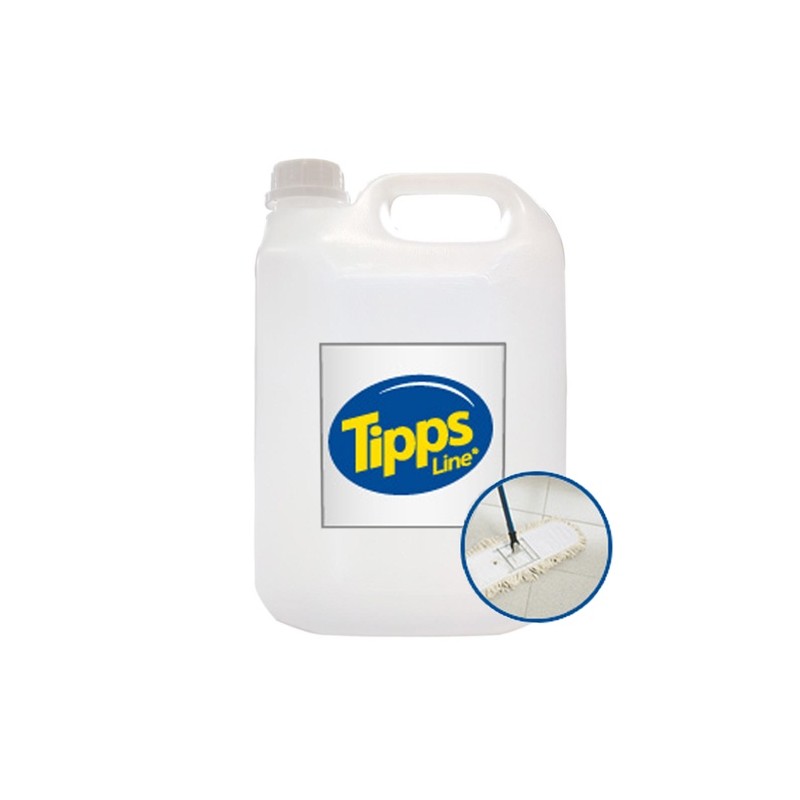 Liquido Tipps line para mops de 5 Lt.    Tratamiento para mops , líquido aceitoso formulado para mechudos y mops. ayuda a recoger polvo y basura de cualquier tipo de piso de forma sencilla sin utilizar agua. bidon de 5 Lt., Tipps line.                                                              .                                        - TIPPS LINE