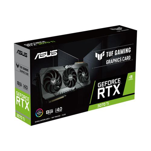 ASUS TUF-RTX3070TI-8G-GAMING - Tarjeta gráfica - GF RTX 3070 Ti - 8 GB GDDR6X - PCIe 40 - 2 x HDMI 3 x DisplayPort - ASUS