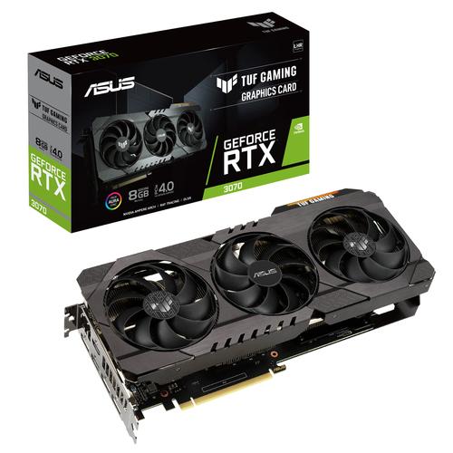 ASUS TUF-RTX3070-8G-V2-GAMING - Tarjeta gráfica - GF RTX 3070 - 8 GB GDDR6 - PCIe 40 - 2 x HDMI 3 x DisplayPort - ASUS