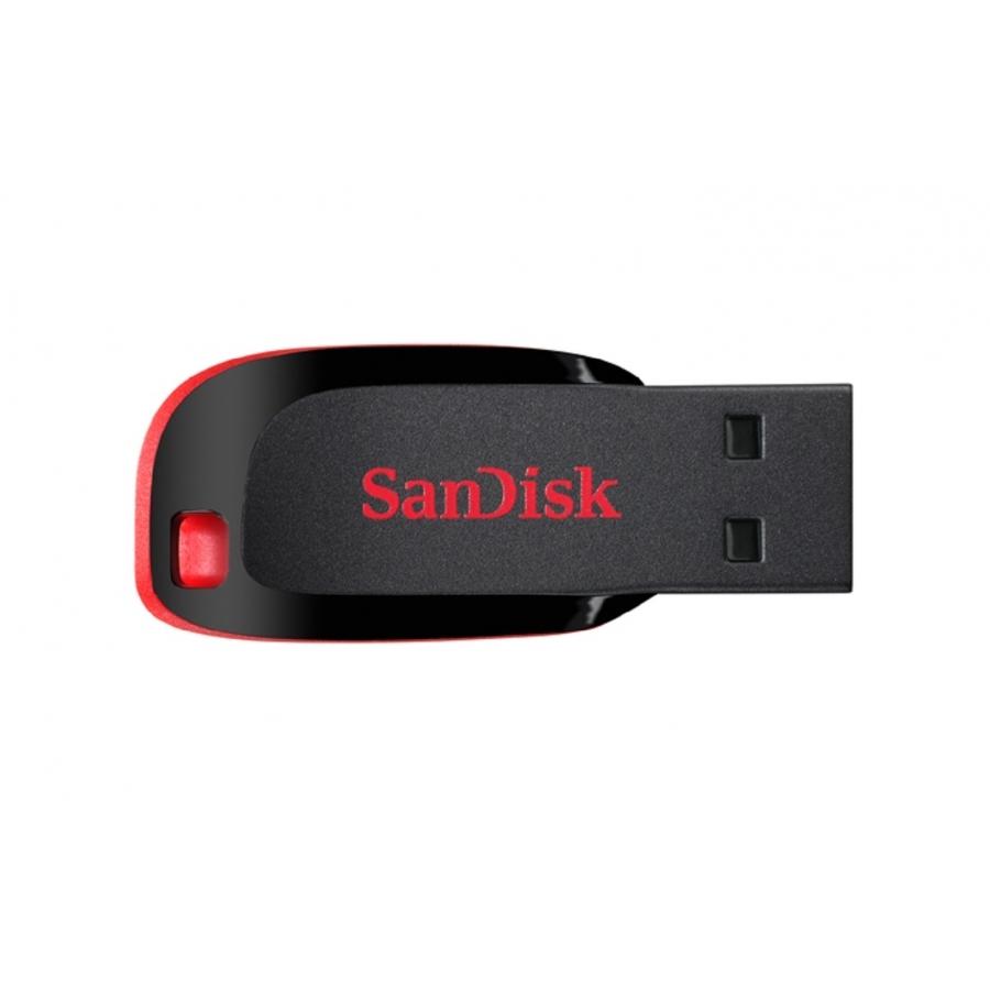 MEMORIA SANDISK 16GB USB 2.0 CRUZER BLADE Z50 NEGRO C/ROJO - SANDISK