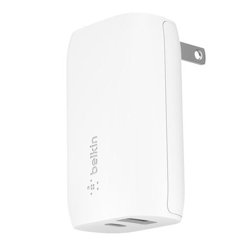 37W Dual wall charger USB-C 25W USB-A 12W WCB007DQWH - BELKIN