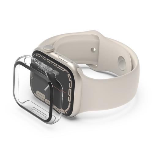 Belkin SCREENFORCE TemperedCurve - Amortiguador para reloj inteligente - protector de pantalla - policarbonato cristal templado 9H - transparente - para Apple Watch 40 mm 41 mm - BELKIN