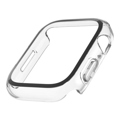 Belkin SCREENFORCE TemperedCurve - Amortiguador para reloj inteligente - protector de pantalla - policarbonato cristal templado 9H - transparente - para Apple Watch 44 mm 45 mm - BELKIN