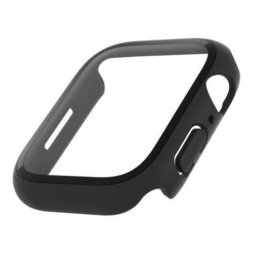 Belkin SCREENFORCE TemperedCurve - Amortiguador para reloj inteligente - protector de pantalla - policarbonato cristal templado 9H - negro - para Apple Watch 44 mm 45 mm - OVG004zzBK