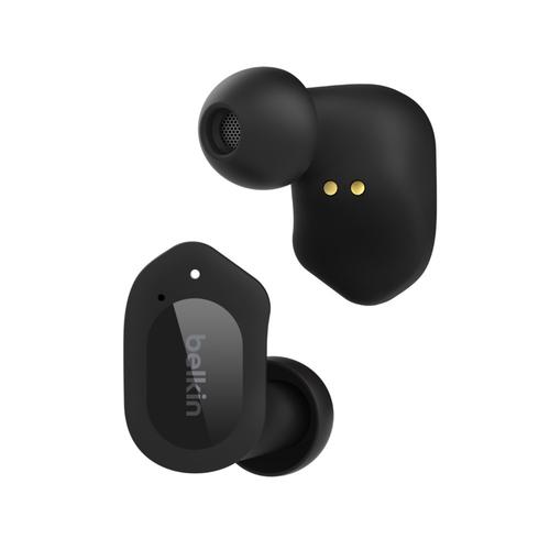 Belkin SoundForm Play - Auriculares inalámbricos con micro - en oreja - Bluetooth - cancelación de sonido activo - medianoche - AUC005btBK