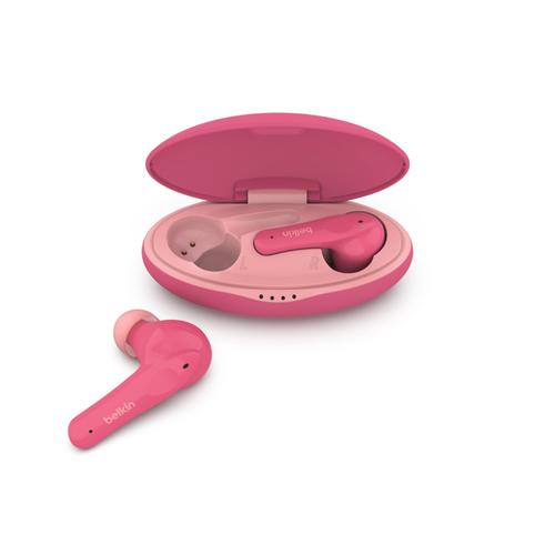 Belkin SoundForm Nano for Kids - Auriculares inalámbricos con micro - en oreja - Bluetooth - rosa - BELKIN