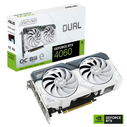 TARJETA DE VIDEO ASUS DUAL-RTX4060-O8G-WHITEDDR6128BITPCI-E 40HDMI 213DP14ADUAL FAN - ASUS