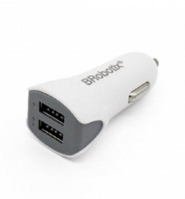 CARGADOR BROBOTIX 2 PTOS USB P/AUTO  963233, Blanco, Auto, Encendedor de cigarrillos, 5 V, 2 2 PTOS USB P/AUTO  963233 963233 EAN 7503027963233UPC  - BROBOTIX