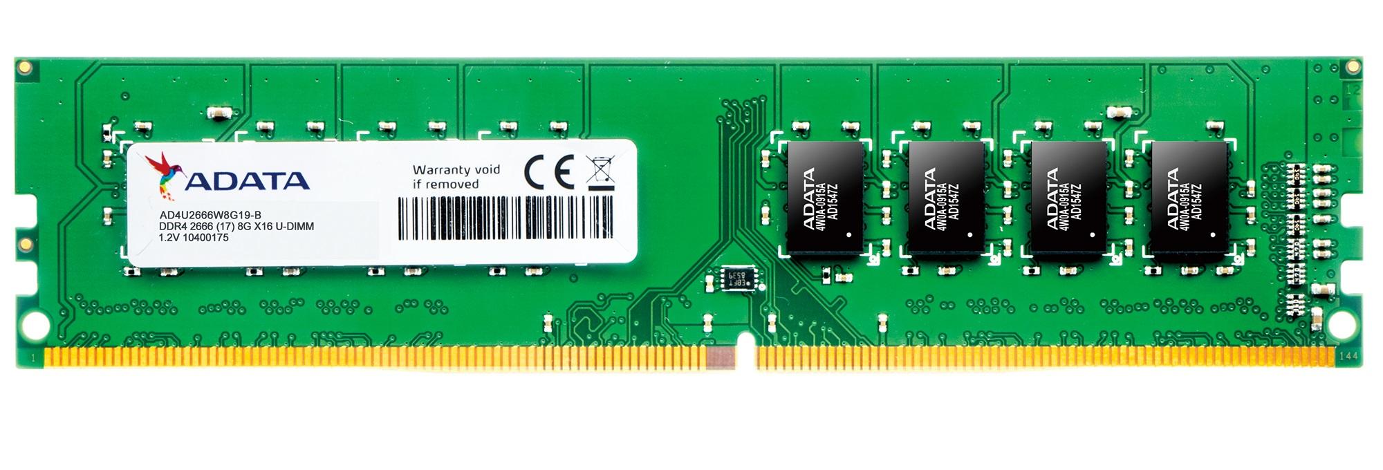 MEMORIA DDR4 ADATA 8GB 2666 MHz UDIMM (AD4U266638G19-S) - AD4U266638G19-S