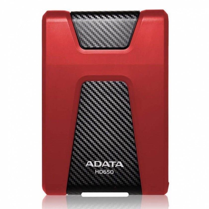 DISCO DURO ADATA AHD650-1TU31-CRD ANTIGOLPES GOMA ROJO USB 3.1 - HD650RD-1TB