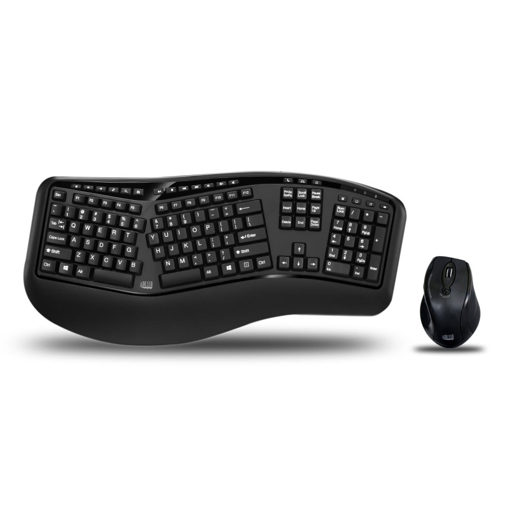 COMBO TECLADO Y MOUSE  INALAMBRICOS ERGONOMICO TRU FROM - Null