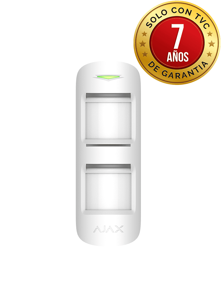 AJAX MotionProtect Outdoor W - Detector de movimiento inalámbrico para exterior con sistema anti-enmascaramiento avanzado. Color Blanco - Ajax MotionProtect Outdoor (9NA)