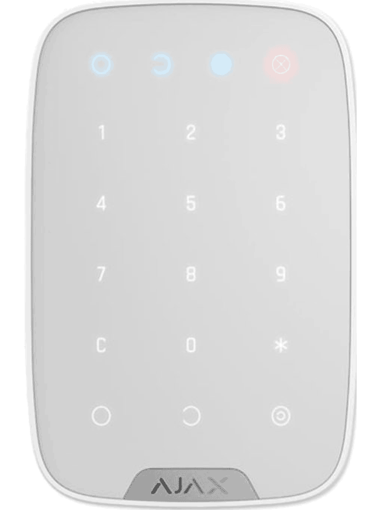 AJAX Keypad W - Teclado táctil inalámbrico con soporte de pared. Color Blanco - 21504.12.WH3