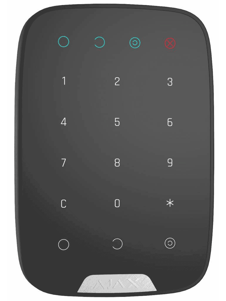 AJAX Keypad B - Teclado táctil inalámbrico con soporte de pared. Color Negro - 21504.12.BL3