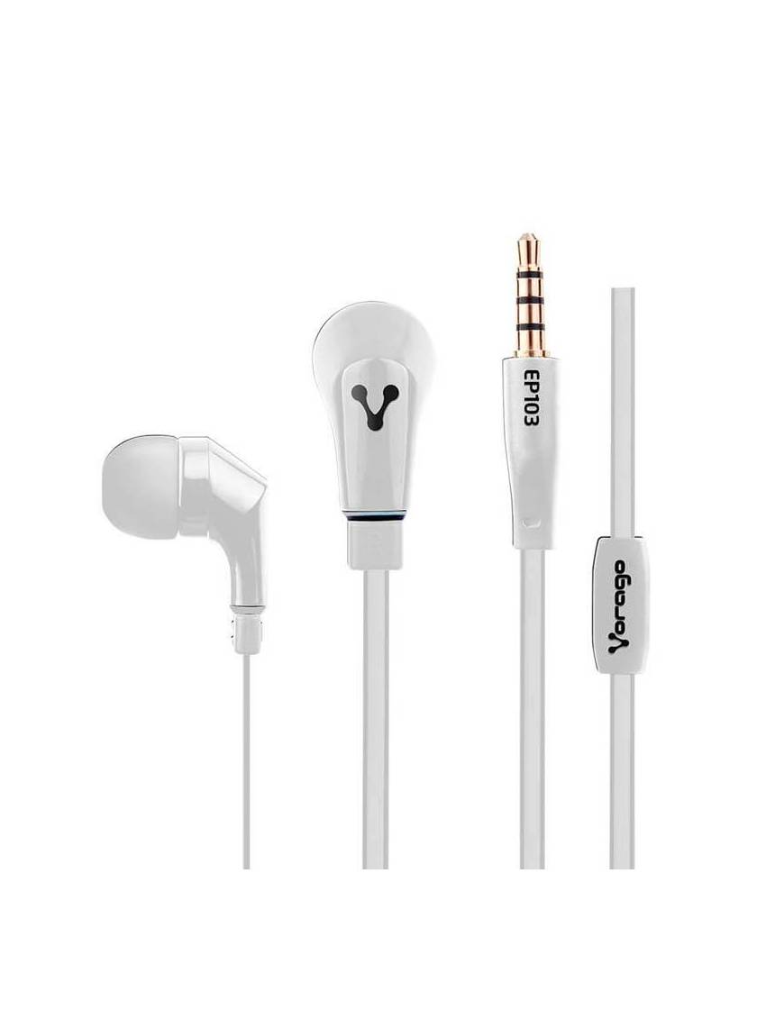 AUDIFONOS VORAGO EP-103 BLANCO 3.5MM - EP-103 BLANCO