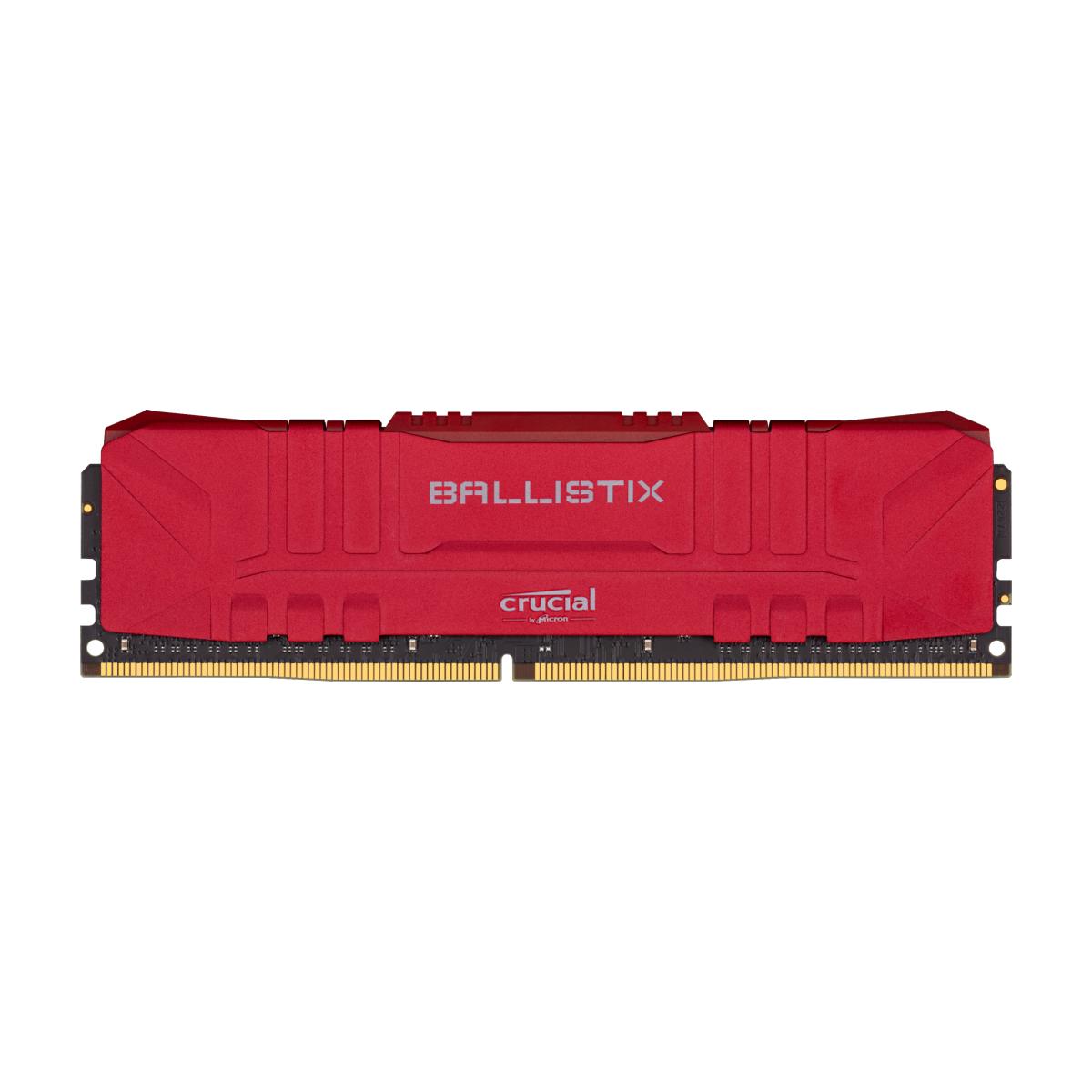 MEMORIA DIMM DDR4 CRUCIAL BALLISTIX (BL8G30C15U4R)8GB 3000MHZ, RED HEATSINK, CL15 - BL8G30C15U4R
