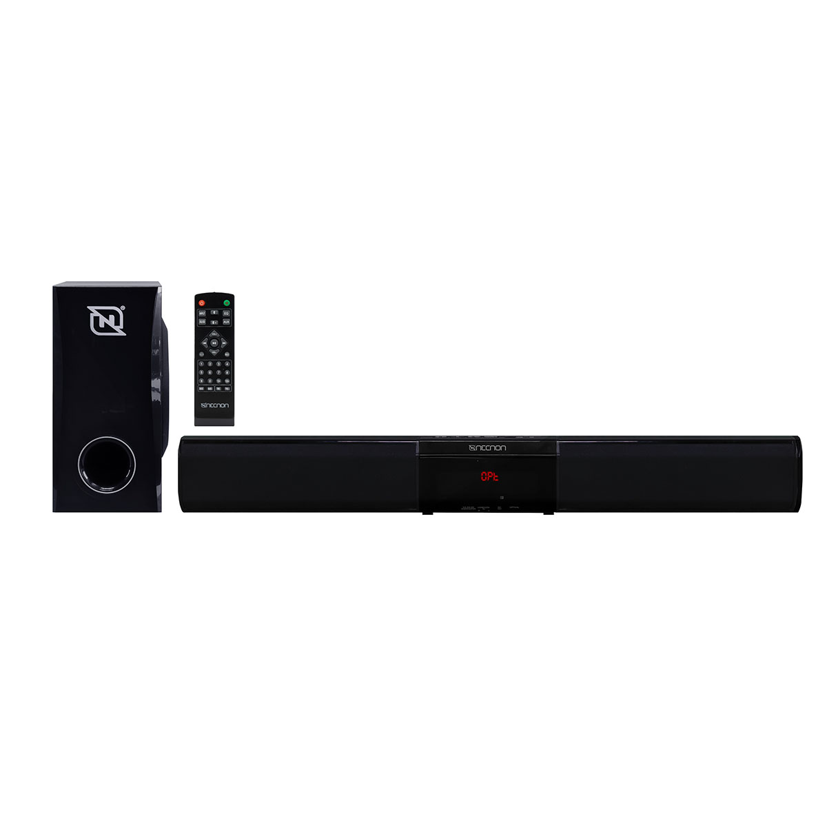 SOUNDBAR CON SUBWOOFER NECNON (NSB-01W PRO)AUDIO OPTICO DIG,BTH,AUX 3.5,USB,SLOT SD,FM,CONTR. REMOT - NSB-01W PRO