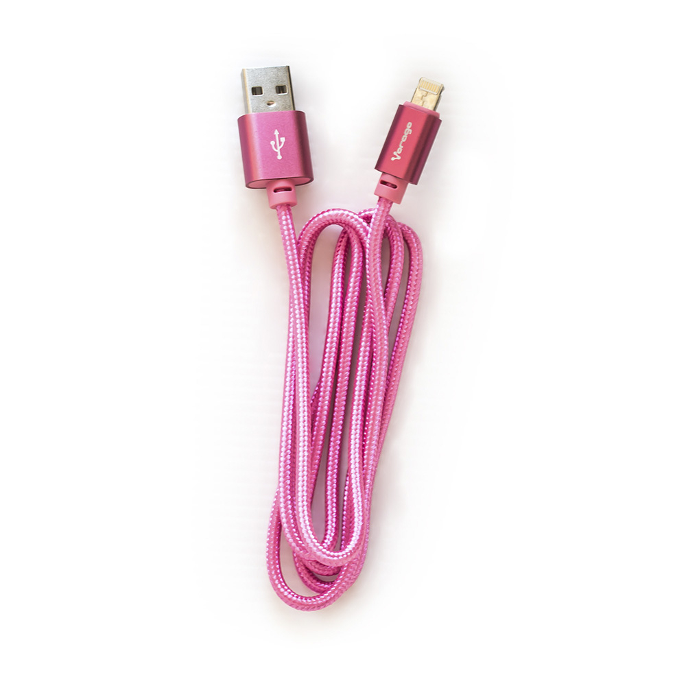 CABLE VORAGO DUAL MICRO USB/LIGHTNING 1METRO, ROSA CAB-209-PK  - CAB-209-PK
