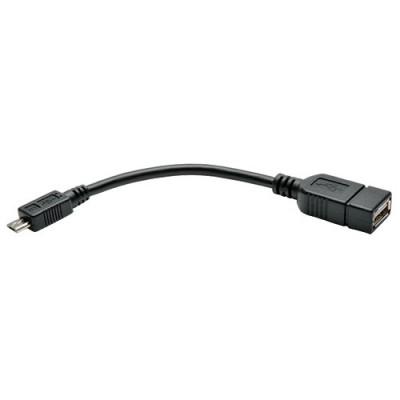 Cable adaptador TRIPP-LITE U052-06N, 0,15 m, Micro-USB B, USB A, Macho/hembra, Negro U052-06N U052-06N EAN UPC 037332184375 - U052-06N