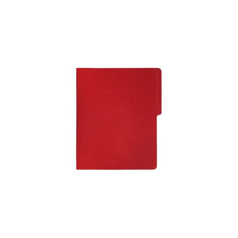 Carpeta pressboard con broche Fortec ofi Carpeta de 1/2 ceja redondeada, elaborada en cartulina de 14 puntos, broche metálico de 8 cm y suaje de expansión, capacidad para 300 hojas, medida: 37 x 24 cm.                                                                                                cio color rojo, paquete c/10 pzas        - FORTEC