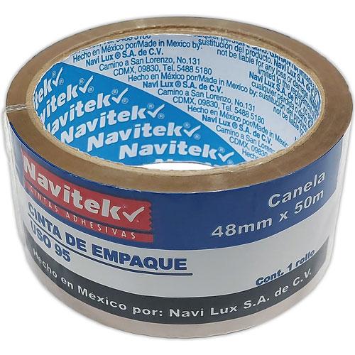 CINTA PARA EMPAQUE MOD 240 ADHES ACRILICO / COLOR CORE AZUL Navitek 95 Uso Comercial CANELA y NATURAL 48X150 mm 82404815001 PZAS/ CAJA 36 Piezas por caja - 8240-48150-01